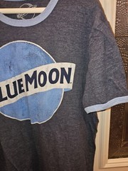 Blue Moon Beer 2016 Ringed T Shirt Size XL-Cotton, Poly, Rayon Blend