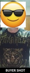 New Fashion Tiger Trend Rhinestone Summer Short Sleeve Luxury Black Men T-Shirt
