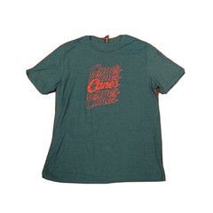 Raisin Canes Chicken Spell Out Logo Employee Tee T Shirt District Apparel Sz XL