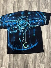 Vintage 2001 Liquid Blue Great Wolf Lodge Wolf All Over Print T-Shirt Size XL