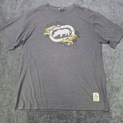Vtg Y2K Exko Unlimited T Shirt Mens XL Gray Big Classic Logo Polycotton Hip Hop