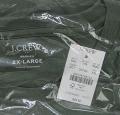 J Crew Men Washed NO Pocket T Shirt Size XXL 2XL Cool Cypress Green MSRP 24.50