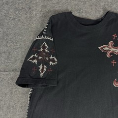 Raw State Shirt Knit Double Sided Size XL Cross Grunge Cyber Graphic Print Y2K