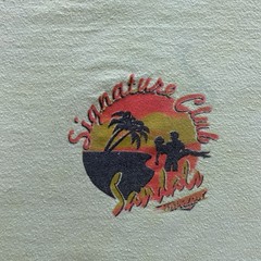 Vtg 2000s Sandals Resort Signature Club T Shirt Mens XL Key Lime Yellow Dye Y2k