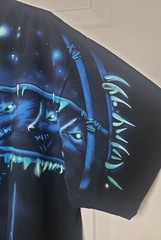 Vintage Liquid Blue Wolf Tee 2XL Shirt 2001 Great Wolf Lodge 2 Sided