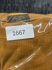 R+L Luxury Thermal Shirt Mens XL Beige Heavyweight Waffle Knit Ribbed Cuffs