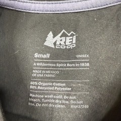 REI Co-op Graphic T Shirt Men’s Size S Black Short Sleeve Outdoors Hiking Casual