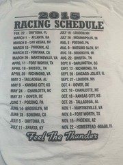 Talladega NASCAR T Shirt 2015 Spring Race Weekend 500 Miles Racing Tee M Thunder