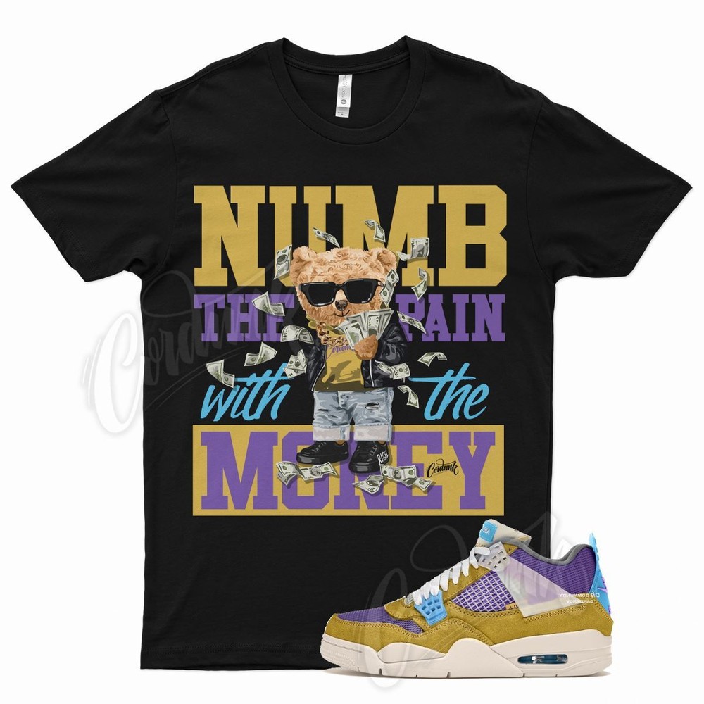 Black NUMB Shirt for Union x J1 4 SP Desert Moss Turquoise Blue Dark Iris