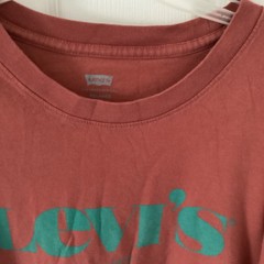 Levi’s Relaxed Fit Logo Graphic Crew Neck T-Shirt Mens Red/Green Sz S