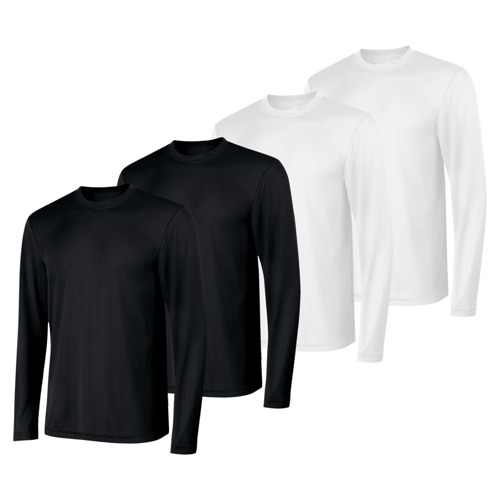 Hanes Sport Cool DRI Men’s Performance Long Sleeve T-Shirt, Value 4-Pack