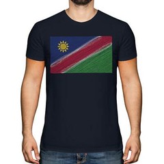 NAMIBIA SCRIBBLE FLAG MENS T-SHIRT TEE TOP GIFT NAMIBIAN FOOTBALL