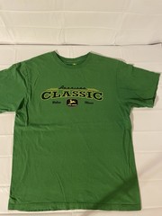 John Deere American Classic Shirt Mens L Green Tractor Farmer Tee