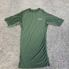 5.11 Tactical Shirt Mens M Green Base Layer Athletic Crewneck Polyester Spandex