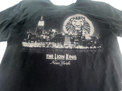 The Lion King New York T-Shirt Size Large L Black Broadway Sparkles