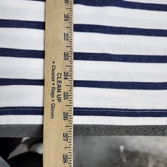 Hollister Shirt Mens XL White Navy Striped Logo Graphic Tee Crew Neck Casual Top