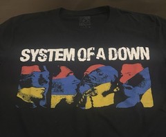 System of a Down SOAD Photo Collage T-Shirt Armenian Tricolor Flag Mens Large