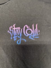 stay cold apparel Tshirt I know What You Did Space Girl Grafitty Size Large Blac