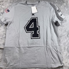 Nike Dallas Cowboys Dak Prescott Mens XL Grey Salute to Service T-Shirt