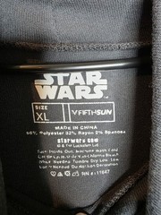 Star Wars Shirt Mens Size XL V Fifth Sun Long Sleeve Cowl Neck Lightweight Gray