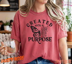 Unisex Created With A Purpose T-Shirt, Men T shirt,Women T shirt Gift Christian