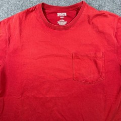 Duluth Trading Co Relaxed Fit Longtail T Shirt Mens Large Red Chest Pocket