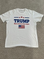 President Trump MAKE AMERICA GREAT AGAIN Men’s T-Shirts (RED & WHITE) – LARGE