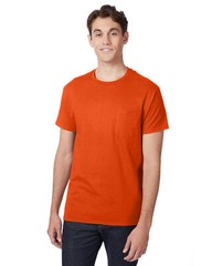 Hanes Men’s Authentic-T Plain Crew Neck Short Sleeves Pocket T-Shirt 5590
