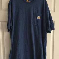 Carhartt Men’s K87 Heavyweight Pocket T-Shirt Heather Blue XL Tall Loose Fit