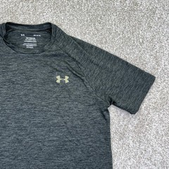 Under Armour The Tech Tee Shirt Mens Medium Green Short Sleeve Raglan 1326413