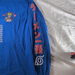 Naruto Shippuden Ichiraku Ramen Shop Long Sleeve T-shirt Blue Men’s Size M