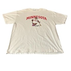 Minnesota Twins TC Bear Shirt Men XL White Short Sleeve Crew Neck Port & Company