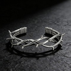 Punk Cuff Bracelets for Men, Gothic Stainless Steel Cuff Bangle – Adjustable …