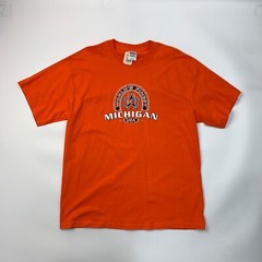 Vintage Michigan T Shirt Mens XL Extra Large Orange Worlds Finest Grand Star