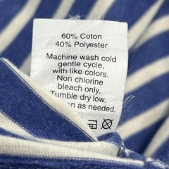 J.Crew Shirt Mens XL Blue White Stripe Slim Pocket Crewneck Tee Casual Top