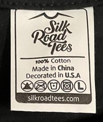 New SILK ROAD TEES Love Beer Burger Fries black tee T-Shirt Men Size Large