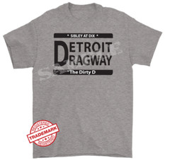 Detroit Dragway® Dirty D Gray Short Sleeve T -Shirt