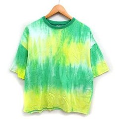 JOURNAL STANDARD relume Tie Dye Pattern Crew Neck Cut and Sew TShirt Wide