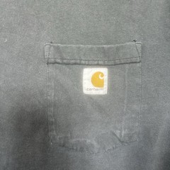 Carhartt Shirt Men’s L Black Original Fit Long Sleeve Pocket Grunge HOLES SPOTS