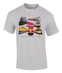 Milwaukee Road Rarilorad Collage Authentic Railroad T-Shirt [88]