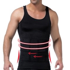 Men’s Body Shaper Toning T-Shirt Ultra Durable Compression Vest Tops Undershirts