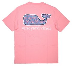 NWT Vineyard Vines Men SS Whale Pocket Crew T-Shirt Tee “FAN PALM WHALE FILL”