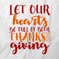 HEARTS FULL OF THANKS & GIVINGTee Short-Sleeved Cotton HOLIDAY CLOTHING S1WS469