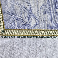 Embroidered FISH Graphic Tee New World Graphics Outdoor Fishing Sportsman Sz L