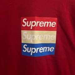 asspizza Supreme Triple Box Logo Tri Color Longsleeve Red Size Small RARE 2021