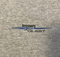 Vintage Y2K Discovery Channel Quest T-Shirt Men’s Medium Woolrich Made USA Gray