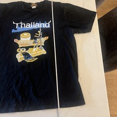 Vintage Thailand T-Shirt Men’s Large Black EUC Thai Buddha Artifacts Relics