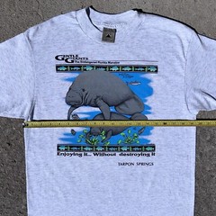 VTG 90s Endangered Florida Manatee Single Stitch Gentle Giant USA L Rare Ocean