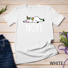 Nope Unicorn T-Shirt Nah Not Gonna Do It, Funny Lazy Gift Unisex T-shirt