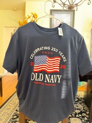 2026 Men OLD NAVY Flag 4th of July T Shirt